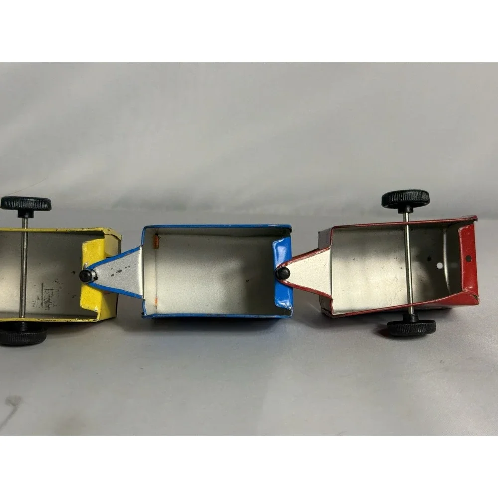 Vintage Wind Up Comic Zig Zag Western Express Tin Toy Train Working Collectible